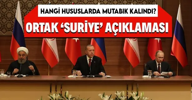 Son dakika: Dışişleri Bakanlığı duyurdu: Türkiye, İran ve Rusya arasında ’Suriye’ mutabakatı!