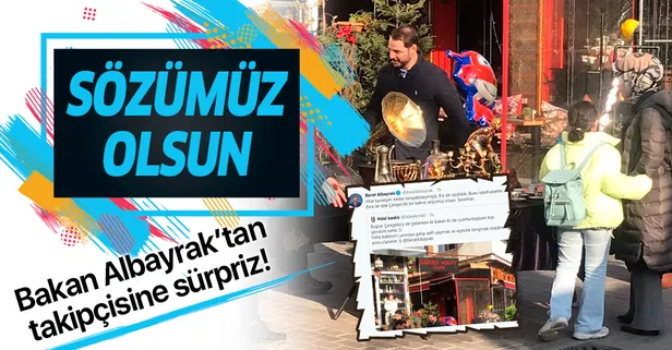 Hazine ve Maliye Bakanı Berat Albayrak’tan takipçisine kahve sözü