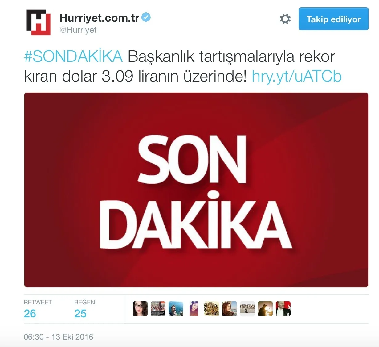 Hürriyet doları 'başkanlık sistemi'ne bağladı-1