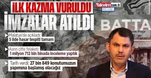 Çevre, Şehircilik ve İklim Değişikliği Bakanı Murat Kurum: "5 ilde hasar tespit çalışmaları tamamlandı"