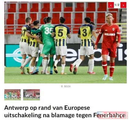Fenerbahçe’nin farklı Antwerp galibiyeti Belçika basınında: Rezalet!