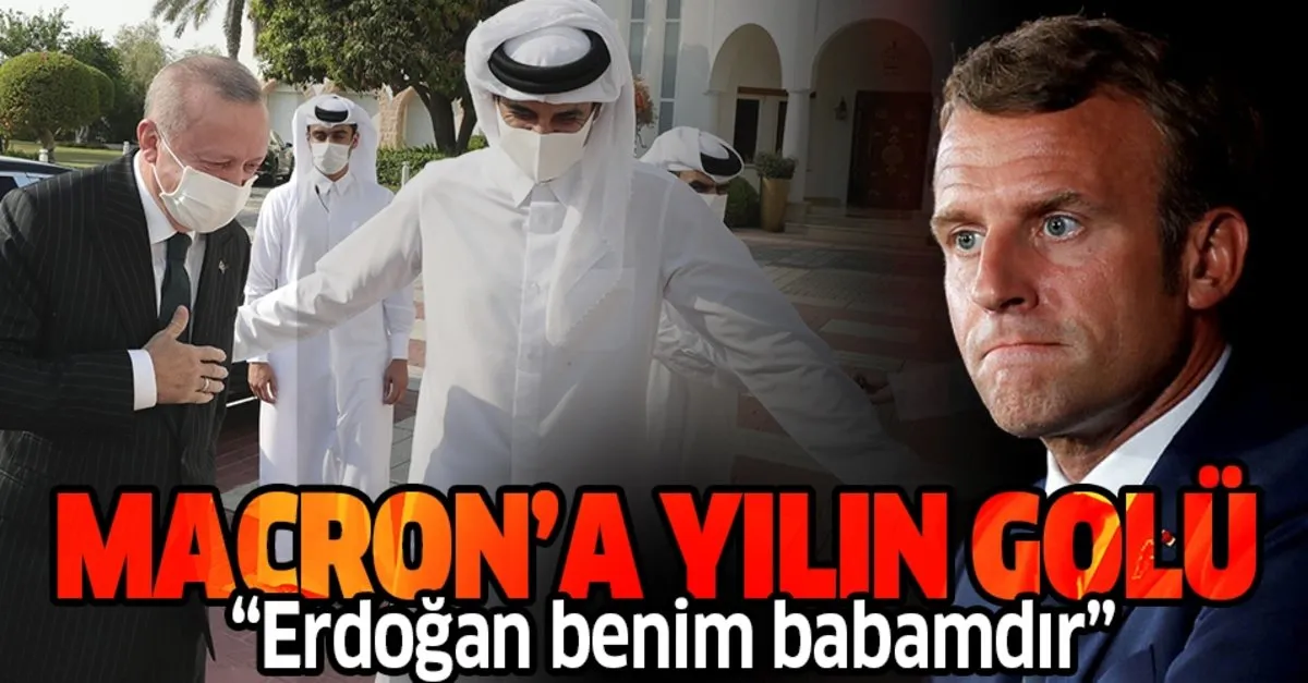 Katar Emiri Temim'den Türkiye düşmanı Macron'a tarihi cevap: Erdoğan benim  babamdır - Takvim
