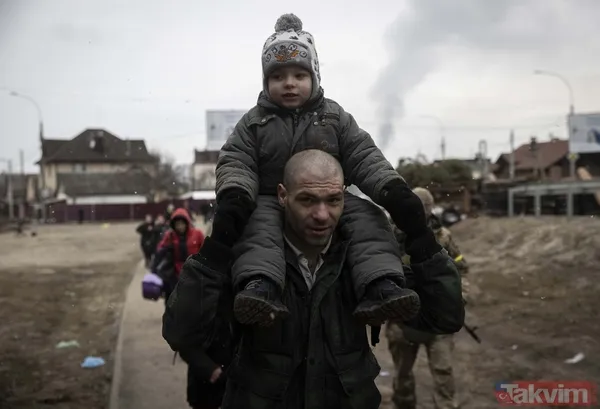 Rusya Ukrayna savaşında son durum! Kiev yakınlarındaki İrpin'de siviller çatışma arasında tahliye edilmeye çalışılıyor - 2