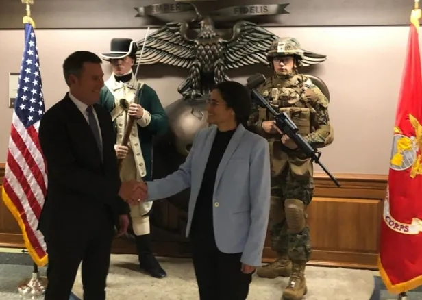 ABD'de bir skandal buluşma daha! YPG'li terörist İlham Ahmed'i Pentagon'da ağırladılar-2