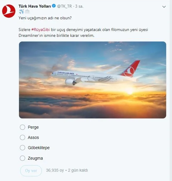 THY ilk rüya uçağın ismi için anket başlattı-1