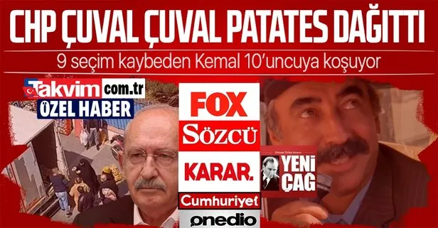 CHP’li Şişli Belediyesi çuval çuval patates dağıttı! Kılıçdaroğlu duymasın...
