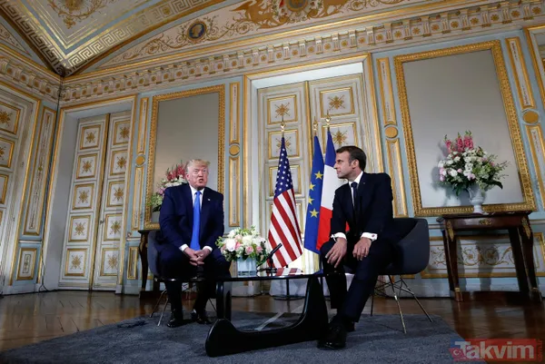 Trump - Macron zirvesine damga vuran görüntü! Elini öyle bir sıktı ki... - 10