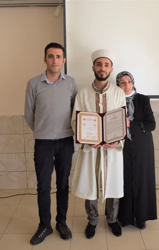 Cezaevinde hafız olan mahkum için icazet töreni yapıldı