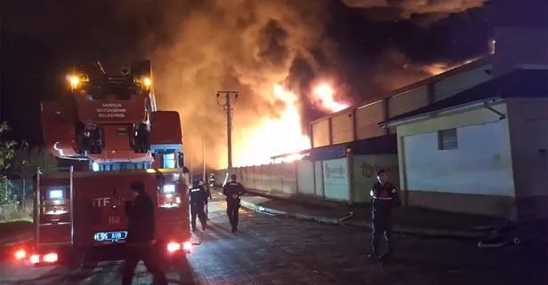 Samsun'da geri dönüşüm fabrikasında yangın çıktı!