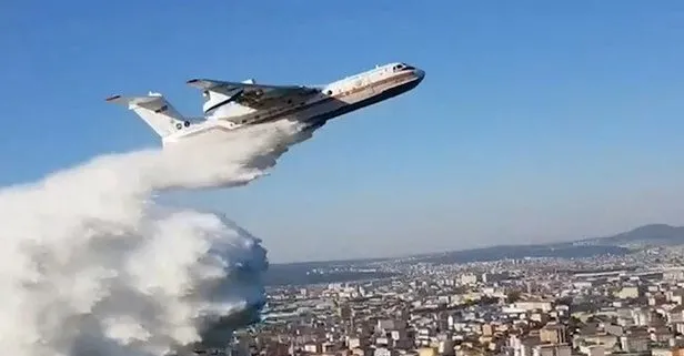 Amfibik yangın söndürme uçağı İstanbul’da ilk defa kullanıldı