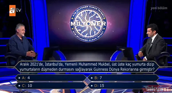 Kenan İmirzalıoğlu Kim Milyoner Olmak İster'de sordu, cevabı duyan 'yok artık' dedi! Yumurta ve Guinness rekoru... - 3