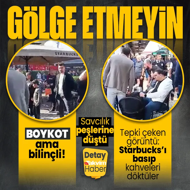 Haklı boykotu gölgelemeyin! Kocaelide tepki çeken görüntü: Starbucksı basıp içilen kahveleri döktüler... Savcılık harekete geçti
