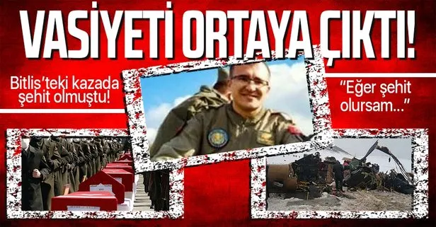 Son dakika: Bitlis’te şehit olan Uzman Çavuş Tolga Demirci’nin vasiyeti ortaya çıktı!