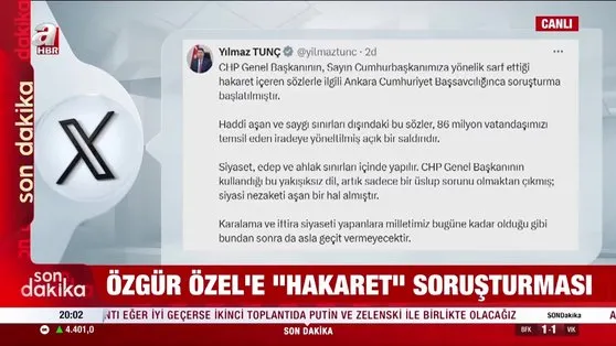 Özgür Özel’e ’’Hakaret’’ soruşturması
