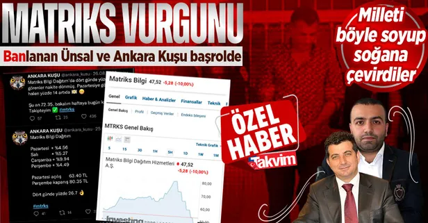 Matriks hisseleri ile yapılan kirli vurgunun şifreleri! Ünsal Ban - Ankara Kuşu Oktay Yaşar ikilisi yatırımcıları tokatladı