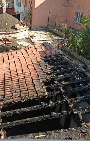 SON DAKİKA: Siirt'te tarihi Şeyh Maruf Camii'nde yangın