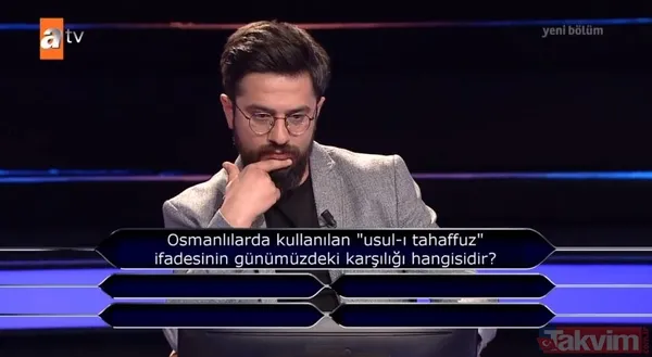 Milyoner'e damga vuran soru! Bakın o kelimenin Osmanlı'daki anlamı neymiş: Usul-ı tahaffuzun günümüzdeki karşılığı... - 2