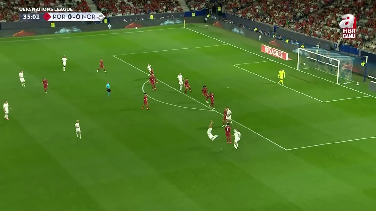 GOL: Kristoffer Ajer | Portekiz 0-1 Norveç Uluslar Ligi