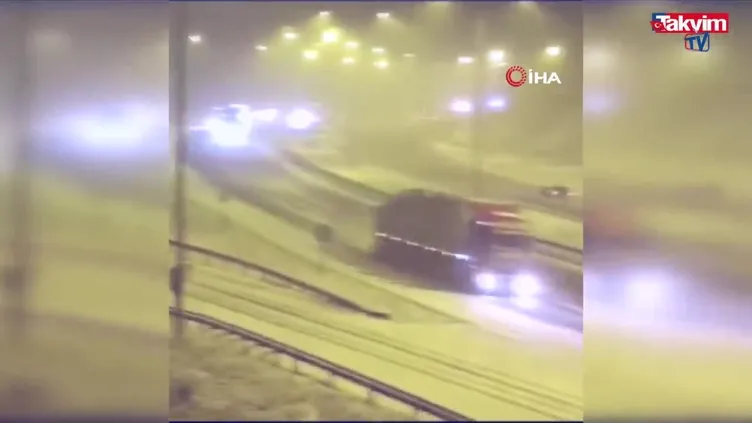 Anadolu Otoyolu'nda kar yağışı etkili oldu!