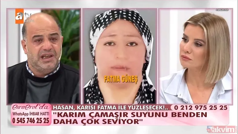 Geri döndüğüm sürece, çantaya bile gideceğim! Hasan Güneş, Esra Erol'un programında eşi için gözyaşı döktü