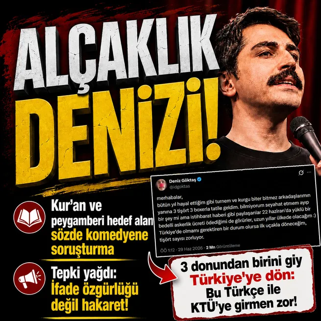 Sözde komedyen Deniz Göktaş hakkında soruşturma başlatıldı! Kuran-ı Kerime yönelik sözleri tepki çekti