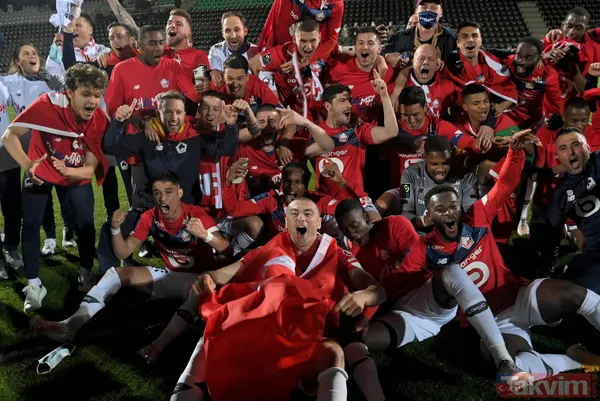 Şampiyon Lille'in kupası Bizim Çocukların elinde: Törende "Kral Burak Yılmaz" tezahüratları - 8