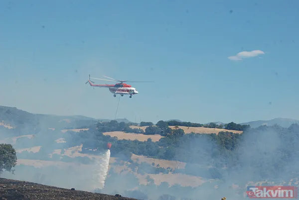 Havadan ayrı karadan ayrı müdahale! Çanakkale'de yangın ormanlık alana sıçradı! - 7