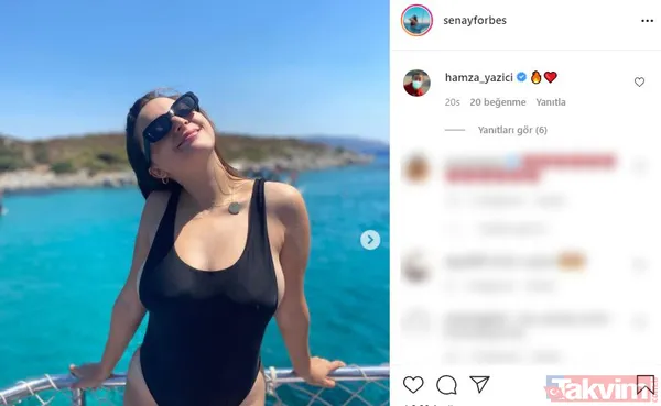 İşte Hamza Yazıcı'nın Sevgilisi Şenay Forbes'in Mayolu Paylaşımı...