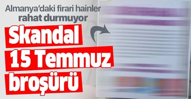 Almanya Da Feto Den Skandal 15 Temmuz Brosuru Takvim