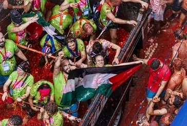 Domates festivalinde Filistin’e destek