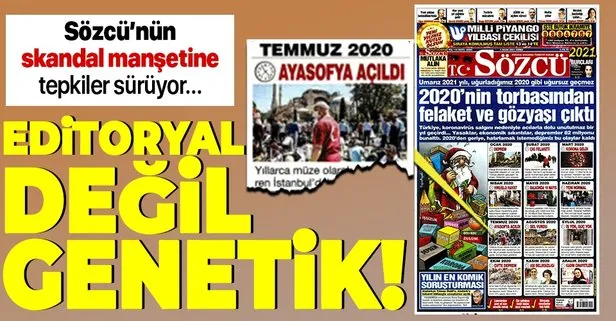 Sözcü Gazetesi’nin Ayasofya skandalına Sabah Gazetesi yazarı Melih Altınok’tan sert tepki