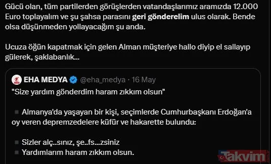 Deprem bölgesi 'Erdoğan' dedi muhalifler içindeki kini kustu! Sosyal medyada skandal sözler! - 17