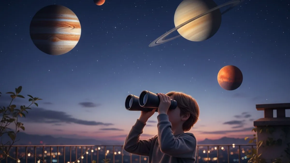 Gökyüzünde kozmik konvoy: Merkür’den Satürn’e altı gezegen aynı karede