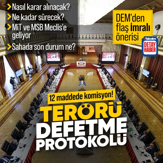 Terörü defetme kardeşliği tesis etme protokolü! 12 maddede komisyon... MİT Meclise geliyor | DEMden İmralı önerisi