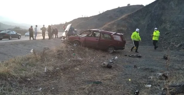 Adıyaman’da kontrolden çıkan araç takla attı! 3 yaralı