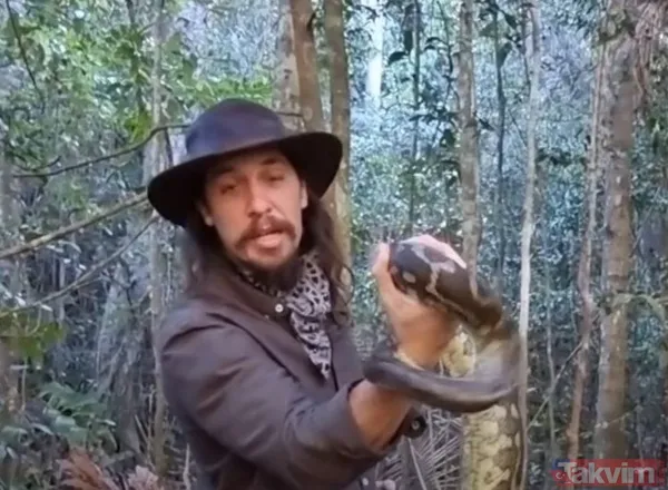 Sadece yardım etmek istemişti! Eline aldığı dev piton talihsiz adamın atardamarını parçaladı: İşte o anlar - 13