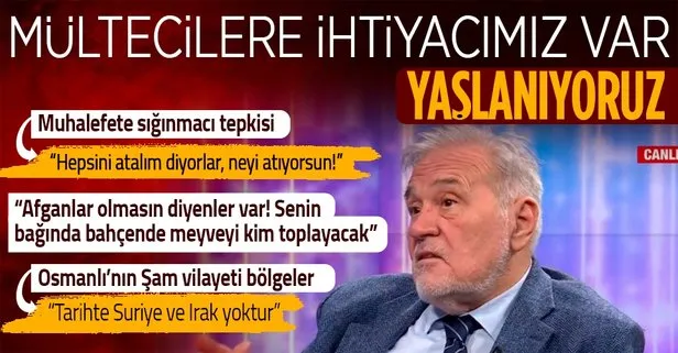 Prof. Dr. İlber Ortaylı’dan A Haber’de önemli açıklamalar: Sığınmacıları atalım diyorlar, neyi atıyorsun