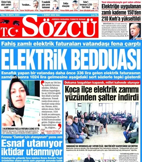 Başkan Erdoğan'ın elektrik faturası indirimi açıklamasına CHP yandaşı Sözcü'den FETÖ tarzı beddua!-2