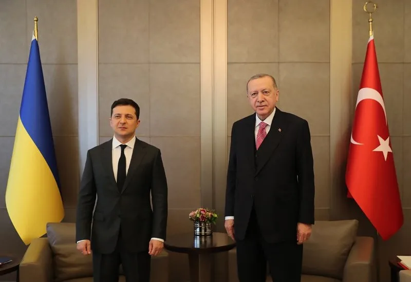 Ukrayna Devlet Başkanı Volodomir Zelenski ve Başkan Erdoğan (Cumhurbaşkanlığı İletişi Ofisi)