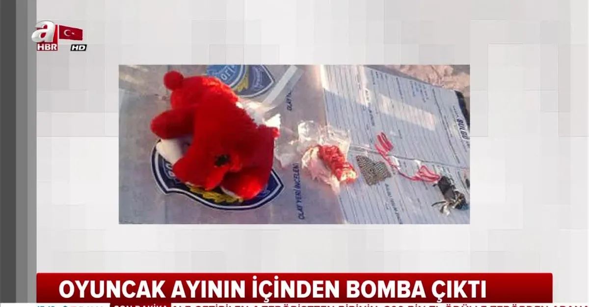 Konya'da oyuncak ayıdan patlayıcı çıktı