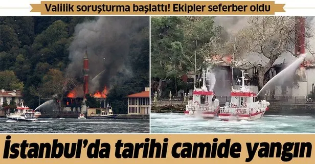SON DAKİKA: İstanbul’da tarihi camide yangın! Valilikten ilk açıklama