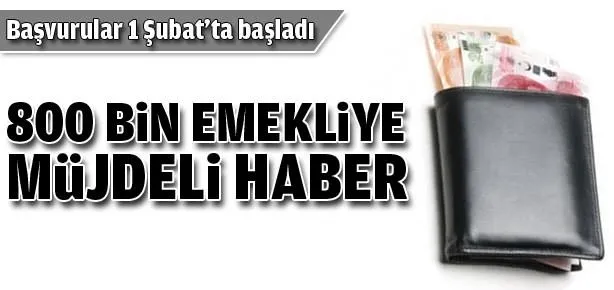 Emekliye müjdeli haber