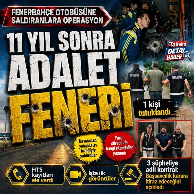 Fenerbahçe takım otobüsüne Trabzondaki saldırıda 1 kişi tutuklandı!