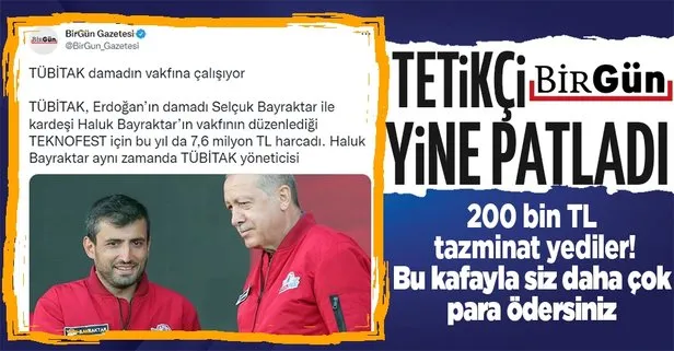 Tetikçi BirGün iftira attı yine patladı! T3 Vakfı hakkında yalan haber yapan BirGün’e 200 bin TL tazminat