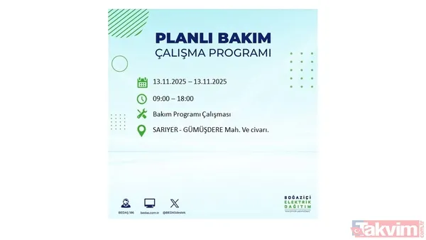 Mahallen listede olabilir! İstanbul'da büyük elektrik kesintisi: BEDAŞ 13 Kasım için saat verdi - 35