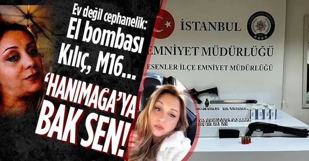 Esenler’in ’Hanımağa’sı Pınar Dalkılıç’ın evinden cephanelik çıktı