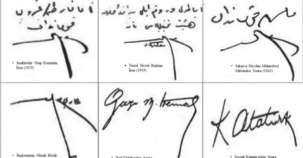 MSB paylaştı! İşte Mustafa Kemal Atatürk'ün imzaları