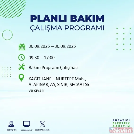 İstanbul’un 23 ilçesinde elektrikler kesilecek! 30 Eylül 2025 BEDAŞ kesinti listesi - 31