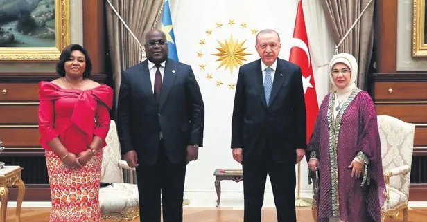 Başkan Recep Tayyip Erdoğan, Kongo Cumhurbaşkanı Tshisekedi ile bir araya geldi - Takvim