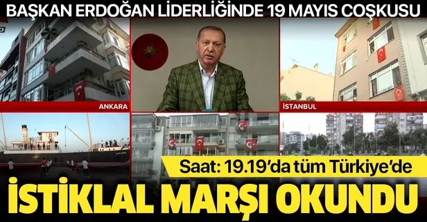 Son dakika: Türkiye’de 19 Mayıs coşkusu: Başkan Erdoğan’ın liderliğinde tüm yurtta İstikal Marşı okundu